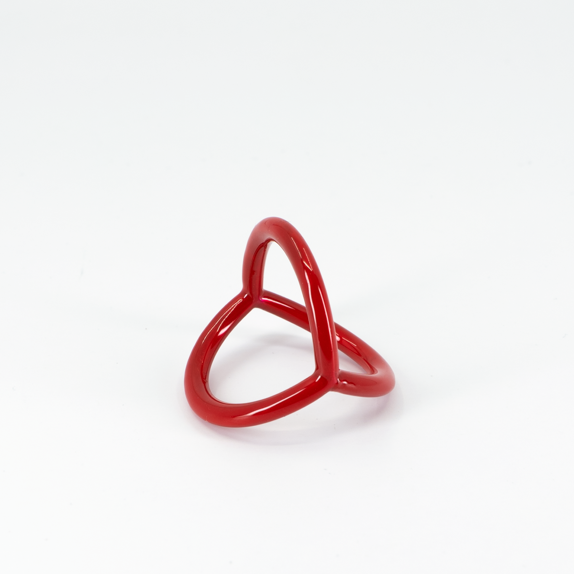 THREE HALVES - ENAMEL SILVER RING BY SEBASTIAN BERGNE