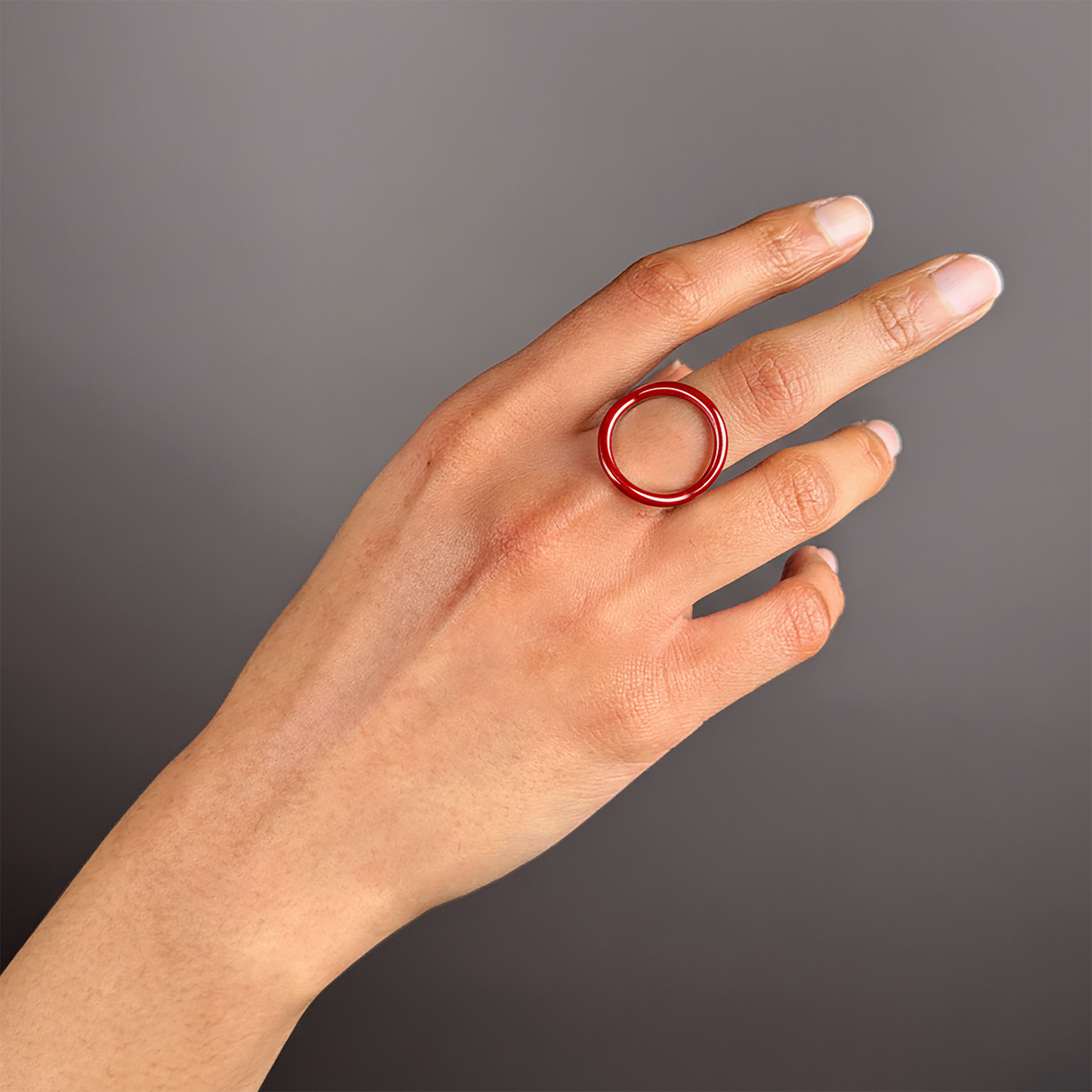 THREE HALVES - ENAMEL SILVER RING BY SEBASTIAN BERGNE