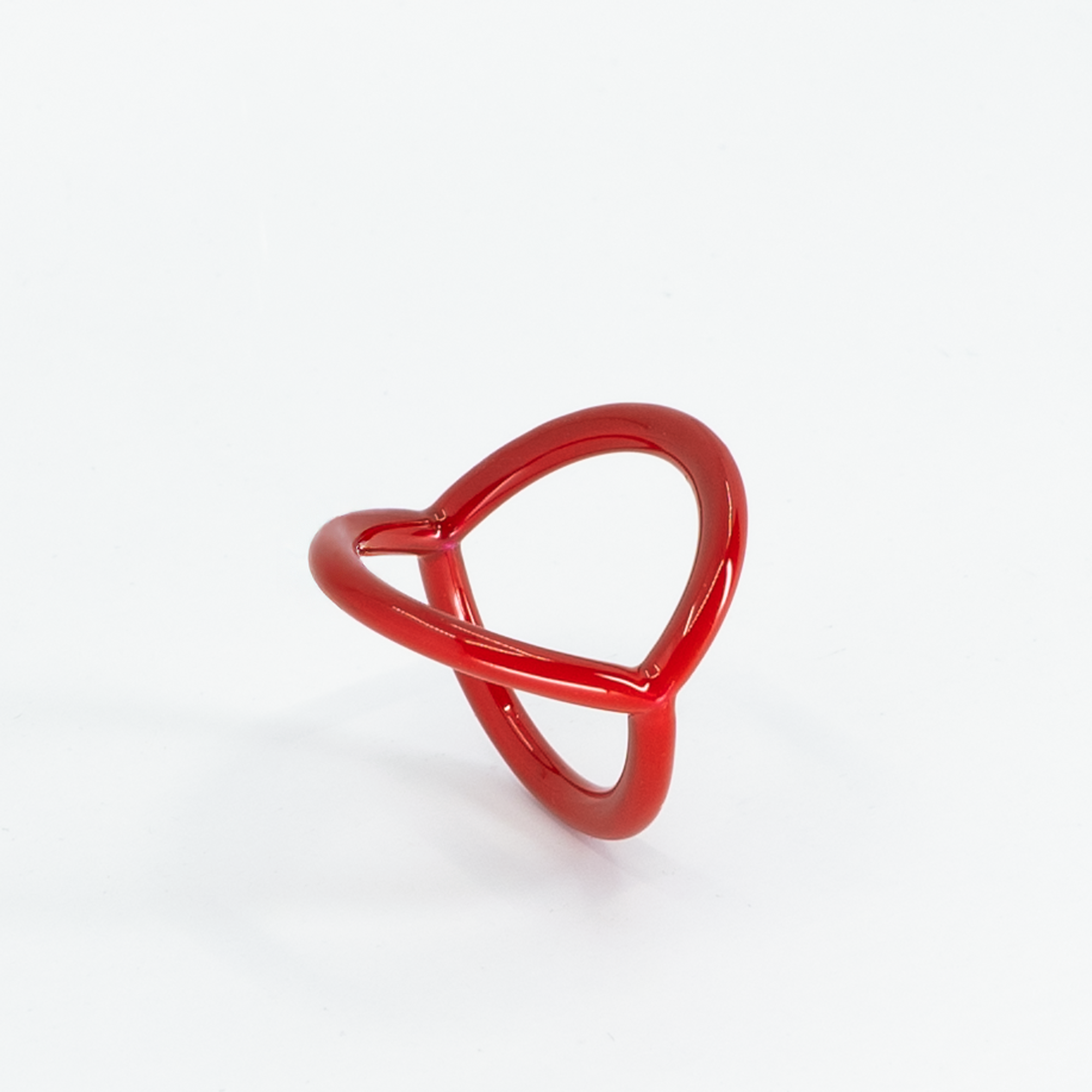 THREE HALVES - ENAMEL SILVER RING BY SEBASTIAN BERGNE