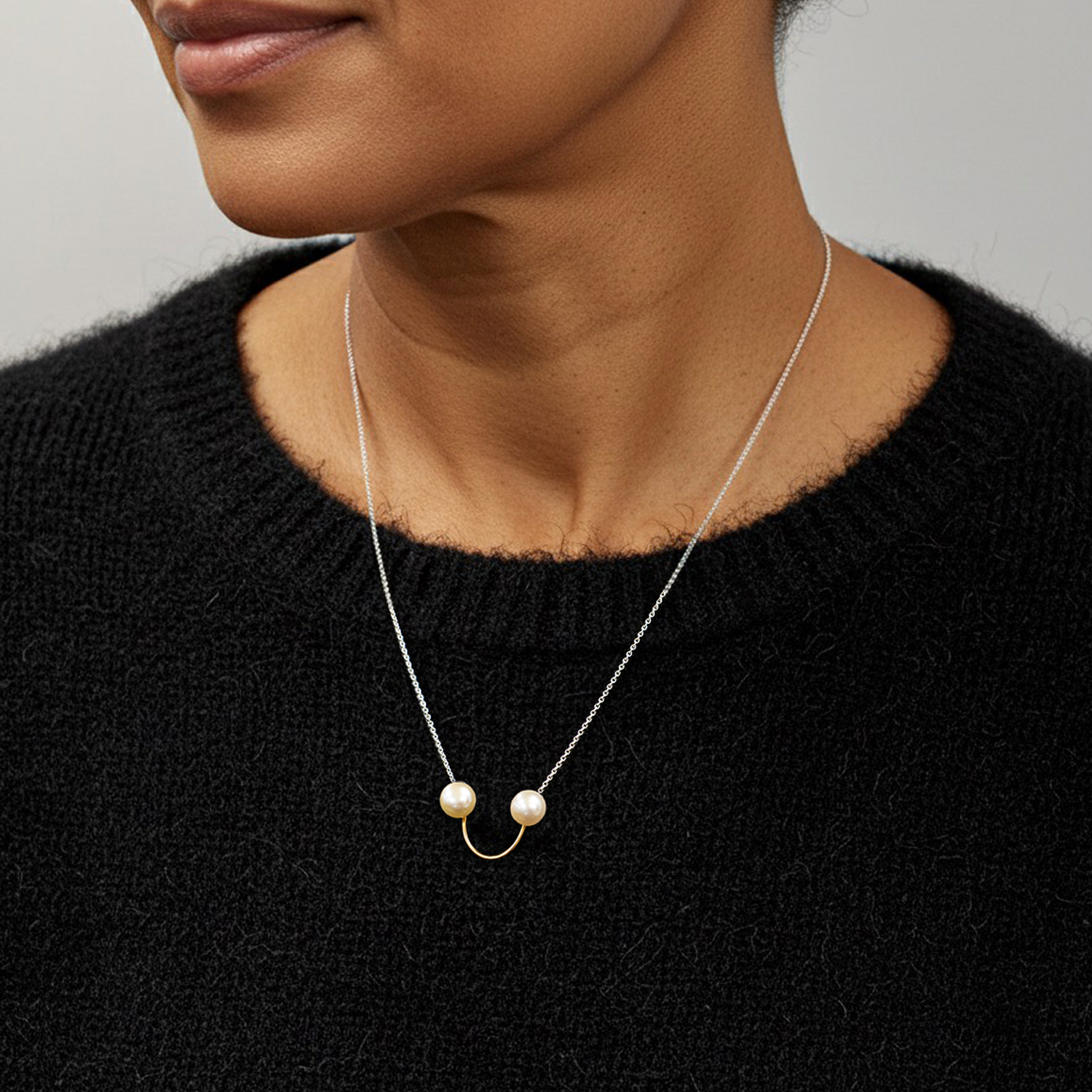 GOLDEN SMILE - PENDANT NECKLACE BY STUDIO 0.25